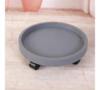 Yelvera Bandeja de soporte resistente para plantas hecha de material de polipropileno de alta calidad para un transporte seguro de macetas y árboles grandes (gris)