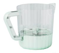 Yelvera Batidor de huevos eléctrico recargable de 3 velocidades con cuenco de mezcla filtrado de 1 litro, diseñado para limpieza de arroz y mezcla de ingredientes secos (azul)