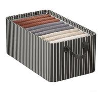Yelvera Caja plegable no tejida con refuerzo de acero para almacenamiento de ropa que se mantiene vertical incluso cuando está completamente cargada (negro)