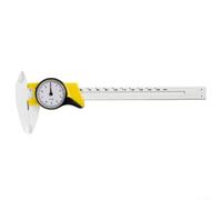 Yelvera Calibre de plástico de 150 mm diseñado para su uso en entornos educativos, escuelas técnicas y talleres de ingeniería de nivel básico (blanco)