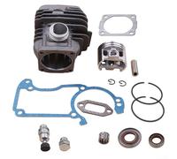 Yelvera Cilindro para kit de pistón con orificio de 44,7 mm chapado para 026 MS260 MS260C para motosierra 026PRO, kit completo incluye junta de rodamiento de sello de aceite