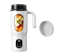Yelvera Compacto para mini exprimidor para extracción de jugo de manzanas cítricas, zanahorias, apio y hojas verdes con ajustes ajustables (blanco)