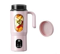 Yelvera Compacto para mini exprimidor para extracción de jugo de manzanas cítricas, zanahorias, apio y hojas verdes con ajustes ajustables (rosa)