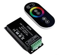 Yelvera Controlador LED RGB GT666 con control remoto táctil RF para efectos de iluminación ajustables, incluyendo modos de respiración de gradiente de flash de desvanecimiento