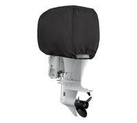 Yelvera Cubierta para motor de barco construida de poliéster marino 600D con revestimiento laminado impermeable para uso en exteriores durante todo el año (negro)