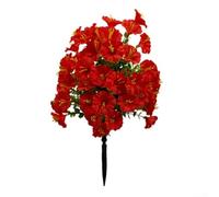 Yelvera Decoración de flores de trompeta de plástico para jardín, patio, balcón, puerta delantera y pasarela, uso como acento realista de gloria de la mañana(5)