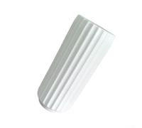 Yelvera Dracaena Sanderiana - Jarrón decorativo para flores secas, plantas acuáticas y arreglos artificiales en interiores contemporáneos, diseño moderno redondo (blanco mediano)