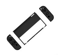 Yelvera Funda de ABS acoplable de ajuste preciso para Nintendo Switch para OLED que soporta una transición suave entre los modos de mano y acoplado sin quitar la funda (negro)