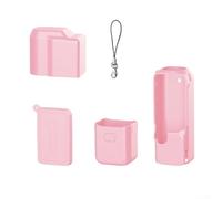 Yelvera Funda de silicona resistente a los golpes construida específicamente para DJI para Osmo Pocket 4 para mantener el factor de forma original (rosa)