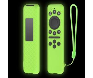 Yelvera Funda remota de silicona sensible para Samsung BN59-01480A BN59-01455A TM2560E que soporta interacción diaria y resistencia física sostenida (verde luminoso)