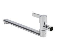 Yelvera Grifo de jardín exterior, de acero inoxidable, giratorio, montado en la pared, grifo de piscina, alcance extendido para salpicaduras de agua fría (30 cm)