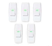 Yelvera Juego de interruptores de cable, 5 piezas, tipo impulso de 2 pines para integración de cable de lámpara, adecuado para lámpara de escritorio, lámpara de cama, lámpara de pie, 250 V, 10 A