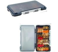 Yelvera Kit de señuelos de mosca de 110 piezas de 120 piezas con moscas secas húmedas y ninfas para pescadores de trucha, lubina en lugares de pesca de agua dulce y salada (120)
