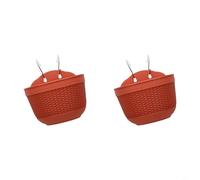 Yelvera Maceta de pared semicircular para arreglos de plantas en capas a lo largo de paredes de escaleras, bordes de balcón y particiones interiores (rojo ladrillo)