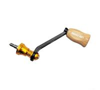 Yelvera Mango de brazo único de fibra de carbono con interfaz de acero inoxidable resistente a la corrosión para STELLA para STRADIC Complex F4 F6 Twin Power Cardif Wanford (oro)