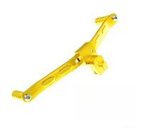 Yelvera Palanca de cambios dual para motocicleta hecha de aluminio CNC tratado térmicamente para mayor durabilidad y funcionalidad (dorado)