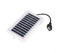 Yelvera Panel de carga solar compacto de 2 W 5 V con puerto USB para teléfonos, tabletas y pequeños dispositivos electrónicos durante aventuras al aire libre (1 unidad)