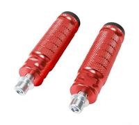 Yelvera Pedal de pie de motocicleta para uso de pasajeros con patrón de rodadura texturizado y material de aleación de aluminio resistente (rojo)