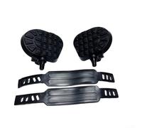 Yelvera Pedales de ejercicio para bicicletas de fitness de interior con fijación de correa segura compatibles con bielas roscadas de 9/16 pulgadas y 1/2 pulgada (hoja de loto 12)