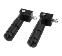 Yelvera Reposapiés trasero de aleación de aluminio, 14,5 cm, color plateado ligero (negro)