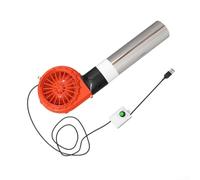 Yelvera Soplador centrífugo alimentado por USB de 5 V 1 A para uso de arranque de carbón, optimización del flujo de aire de la parrilla y control de calor (C)