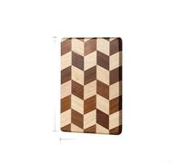 Yelvera Tabla de cortar del tablero de ajedrez de la madera de caucho optimizada para la estabilidad del mostrador de la cocina con el perfil grueso y la distribución uniforme del peso (B