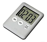 Yelvera Temporizador de cocina LCD con pantalla grande para un seguimiento preciso de la hora en cocinar, hornear, tomar el sol Examen escenarios (plata)