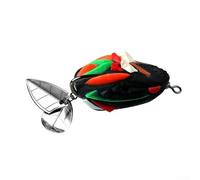Yelvera Thunder Frog - Señuelo de pesca con ojos 3D para uso en agua dulce y salada, acción de natación realista que imita a la rana viva (C)