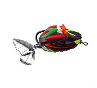 Yelvera Thunder Frog - Señuelo de pesca con ojos 3D para uso en agua dulce y salada, acción realista de natación que imita a la rana viva (B)