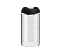 Yelvera Vacío manual selló el frasco, envase de almacenamiento de cristal claro para los granos de café