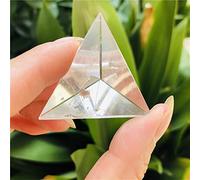 YELVQI Cristal de curación Pirámide de Cristal Mejor pirámide tetraedro 4 Caras 6 Bordes 3 cm Cuarto de Cuarzo Transparente Natural de Cuarzo Curación de la pirámide de la pirámide