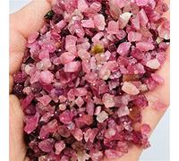 YELVQI Cristal de curación Turmalina Natural Macadam Materia Prima Rosa Turmalina Raw Stone Macadam (Size : 100g)