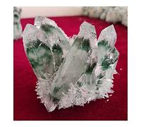 YELVQI Espécimen de cristal de cuarzo fantasma verde con soporte espiritual (tamaño: 300-400 g)