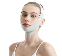YELYTR MáScaras Faciales En V, MáScara De Lifting Facial, Correa Reutilizable De Adelgazamiento Facial, Correa De Lifting Facial Ajustable En Forma De V Para Papada Y Piel Facial FláCida, Verde