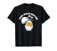 Yema Agrietada Emociones hervidas Divertido Huevo Juego de Palabras Comida de Dibujos Animados Camiseta