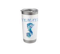 Yemaya Orishas Goddess Ifa Yoruba Religion Water Deity Vaso térmico de acero inoxidable de doble pared