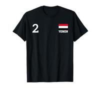 Yemen Número 2 Bandera Nacional Patrimonio País Camiseta