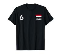 Yemen Número 6 Bandera Nacional Patrimonio País Camiseta