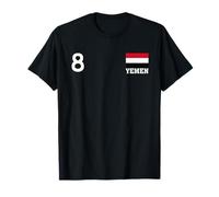 Yemen Número 8 Bandera Nacional Patrimonio País Camiseta