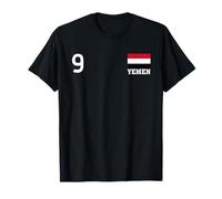 Yemen Número 9 Bandera Nacional Patrimonio País Camiseta
