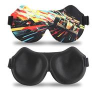 Yemiany Antifaz para Dormir Niños, Antifaz 3D para Dormir con Correa Ajustable, Coche de Fórmula 1