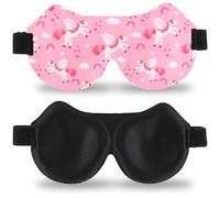 Yemiany Antifaz para Dormir Niños, Tapa ojos para Dormir, Antifaz para Dormir, Antifaz 3D para Dormir con Correa Ajustable, Unicornios