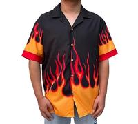 YEMOCILE Camiseta Corta de Gran tamaño con Botones para Hombres, Mujeres, Adolescentes, Camisas de Ajuste Holgado con gráfico de Llama, Color1, L
