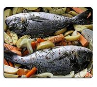 YENDOSTEEN 17P16664 Creatividad Alfombrilla de ratón para Juegos Mariscos Pescado Marisco Bream Material de Caucho Natural