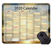 YENDOSTEEN 2020 Calendar Gaming Mouse Pad Custom, Beach Vacation Themed Rubber Mouse Pad