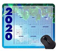YENDOSTEEN 2020 Calendar Golden Premium Alfombrilla de ratón Antideslizante, Hojas Cielo temático Office Mouse Pad
