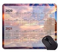YENDOSTEEN 2020 Calendar Golden Premium Custom Original Mouse Pad, Autumn Leaves Themed Rubber Mouse Pad