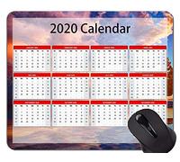 YENDOSTEEN 2020 Calendar HD Font Gaming Mouse Pad Custom, Autumn Leaves Themed Rubber Mouse Pad