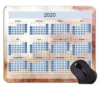 YENDOSTEEN 2020 Calendar with Holidays Gaming Mouse Pad, Alfombrillas de ratón con Tema Espacial mágico
