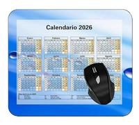 YENDOSTEEN 2026 Calendario Alfombrilla de Ratón, Fibra Extrafina Alfombrilla para, Líneas De Viento Olas Luz Blanca Calendario 2026-Alfombrilla de ratón Antideslizante